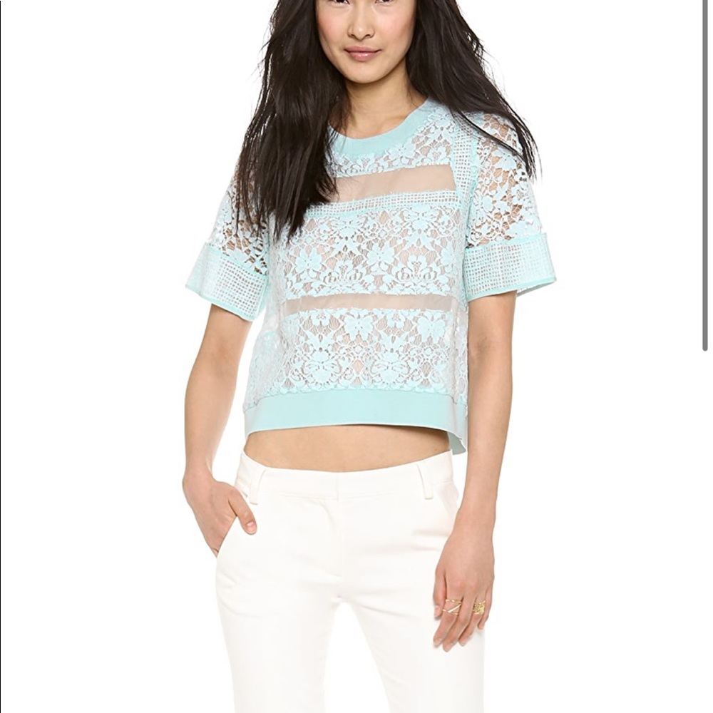 Rebecca Taylor Lace Patch tee